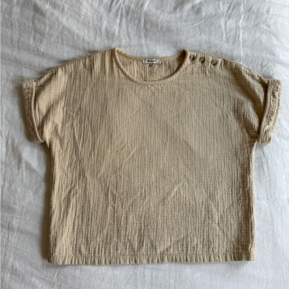 Madewell Quilted Short Sleeve Top